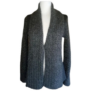 Unbranded Made in Italy Wool Mohair Open Knit Single Button Attached Scarf Large